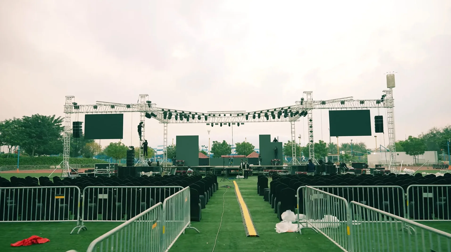 From Empty Stadium to Live Concert — A Two-Day Transformation